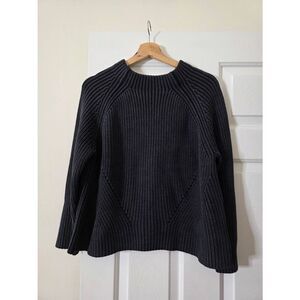 Women's Black Crew Neck Sweater